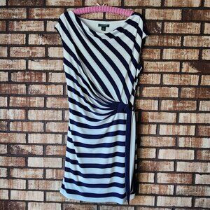 Lauren Ralph Lauren Nautical Stripe Sleeveless Dress Size 16